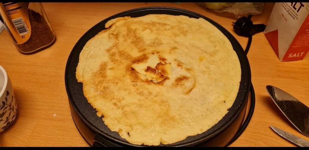 Denna pannkakan är direkt taget ur sagan om pannkakan.